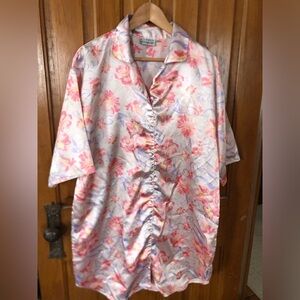 Vtg Floral Sleep Shirt